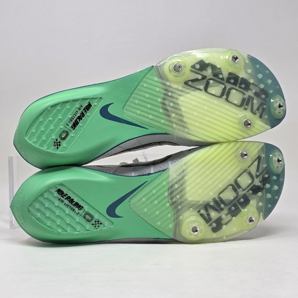 Nike Air Zoom Victory 2 Track Spikes White Green FD8411-100 Men’s Size 7 New - Picture 5 of 12